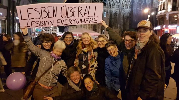 Lesbische Sichtbarkeit am EL*C-Lesbian March in Wien