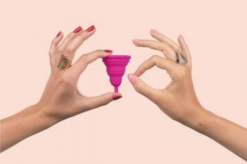 Menstruationstasse menstrual cup lady pink
