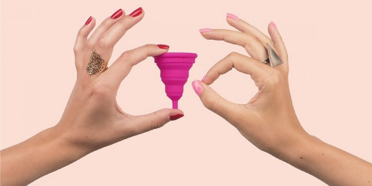 Menstruationstasse menstrual cup lady pink