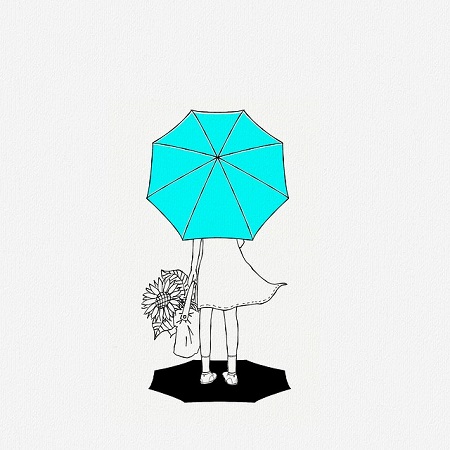 girl-flowers-umbrella-illustration-sketch